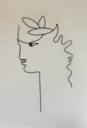 Portrait en fil de fer 25 cm (3)