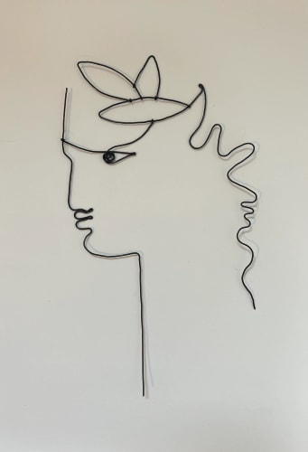 Portrait en fil de fer 25 cm (3)