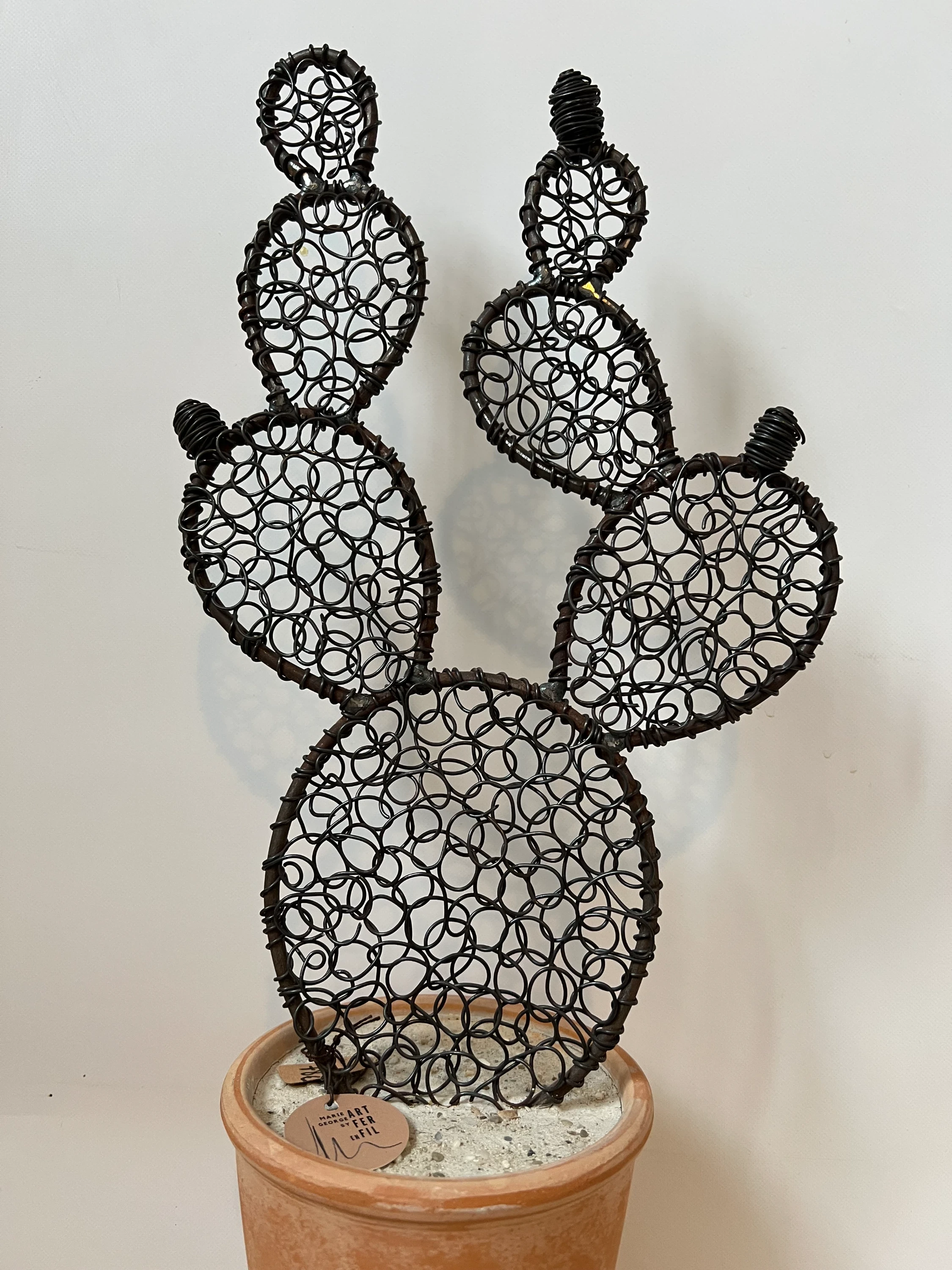 Prickly pear cactus in wire 7 - 51 