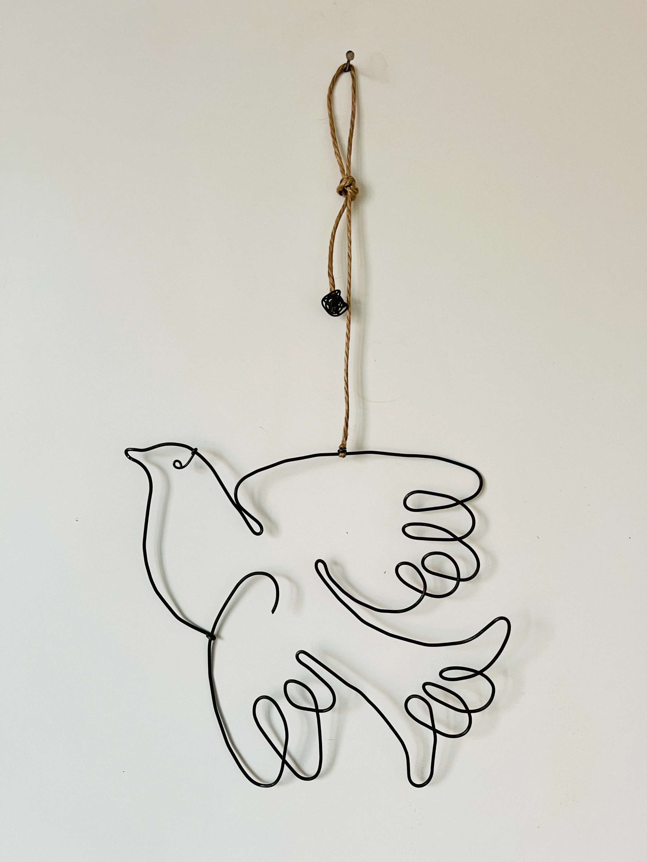 Colombe  en fil de fer  2