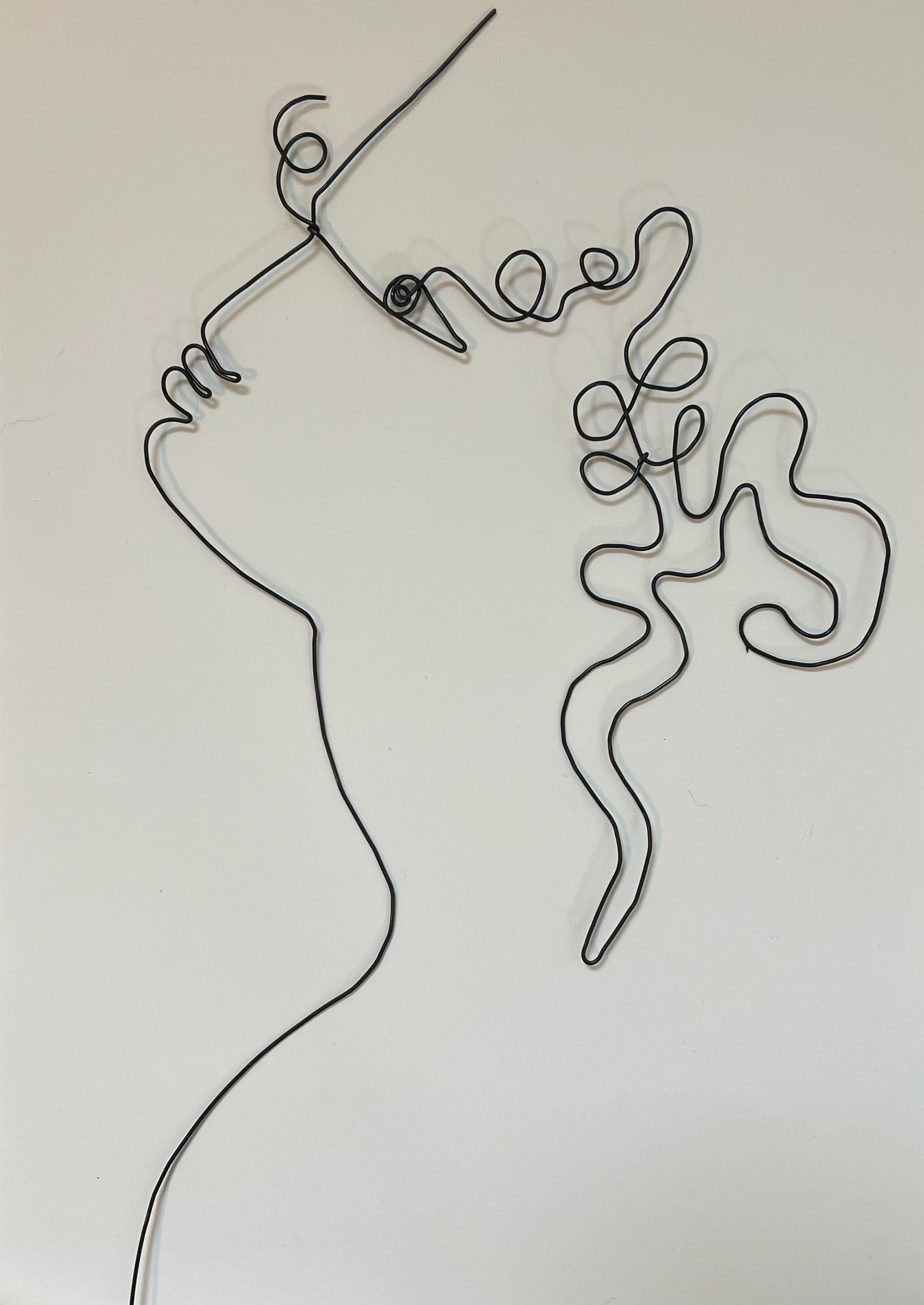Portrait en fil de fer  35 cm (2)