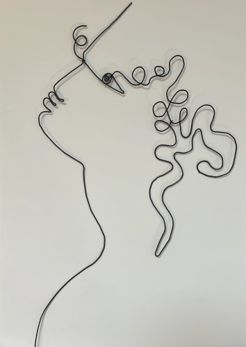Portrait en fil de fer 35 cm (2)