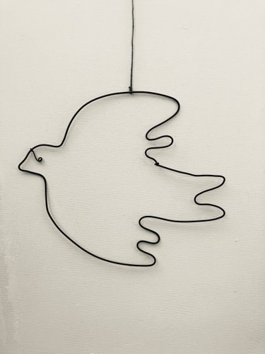 Colombe en fil de fer L