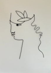 Portrait en fil de fer 25 cm (4)