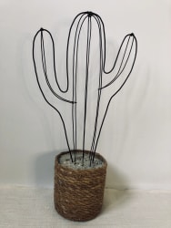 Cactus candélabre filaire en fil de fer 48