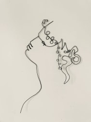 Portrait en fil de fer 35 cm (1)