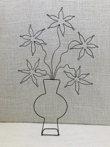 5 fleurs en fil de fer pop 3D - Etoilées