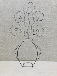 5 fleurs en fil de fer pop 3D coquelicots