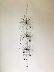 Guirlande de 3 fleurs, LYS en fil de fer L
