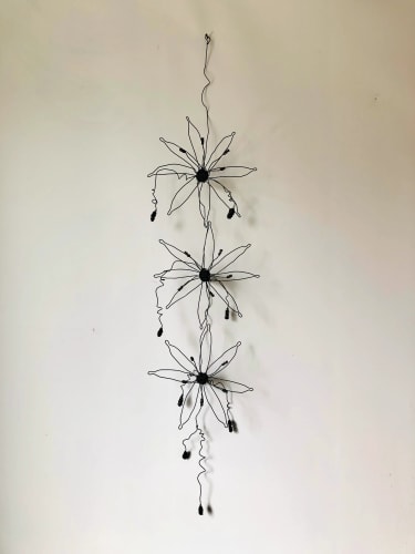 Guirlande de 3 fleurs, LYS en fil de fer L