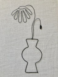 1 fleur pop en fil de fer marguerite
