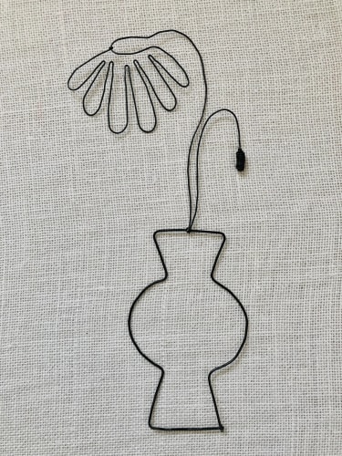 1 fleur pop en fil de fer marguerite