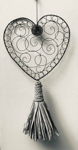 Coeur filaire pompon M