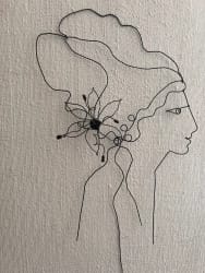 Portrait en fil de fer 46 cm