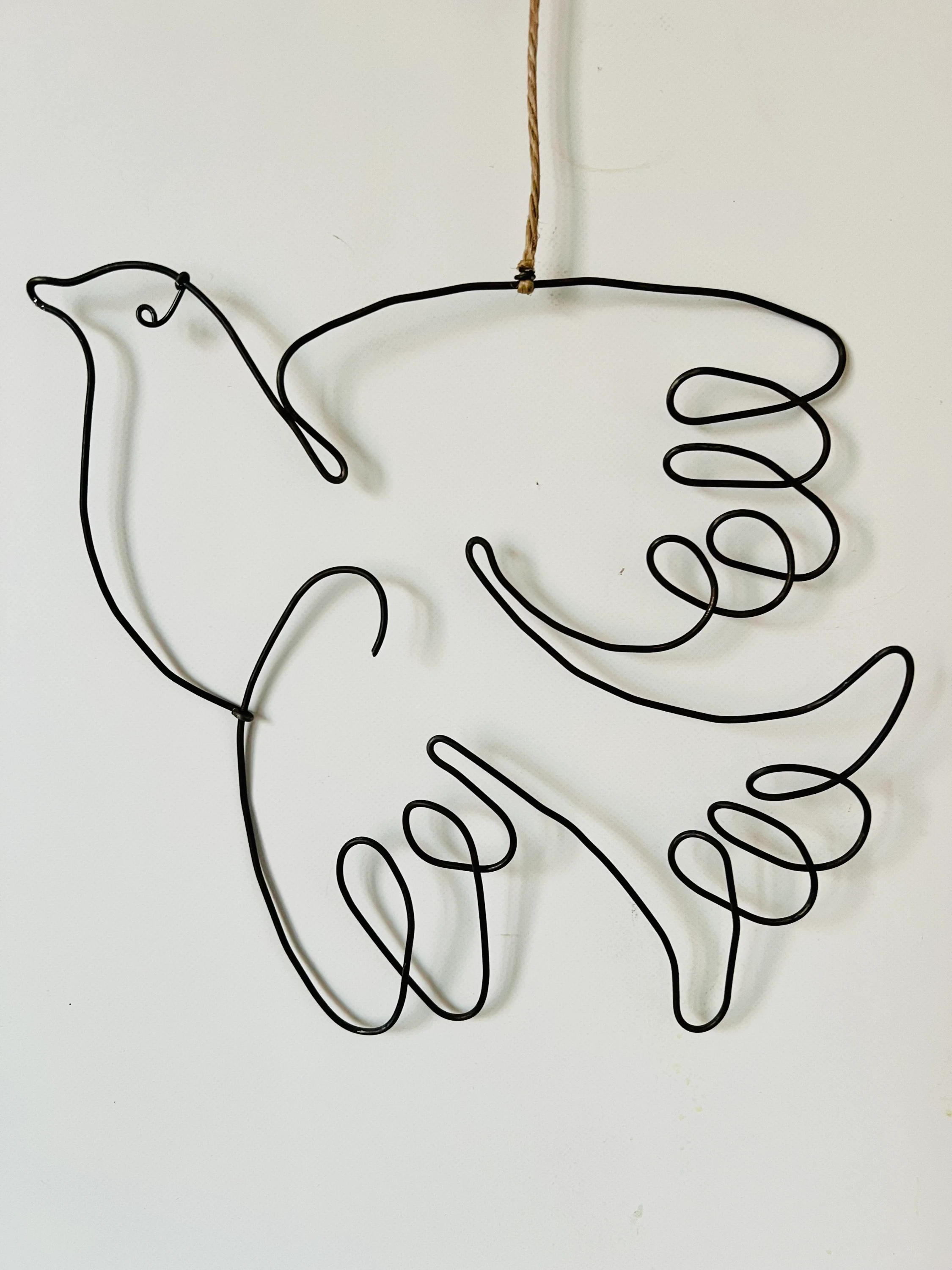 Colombe  en fil de fer  2