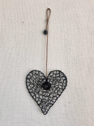 Cœur 15 cm tissé en fil de fer