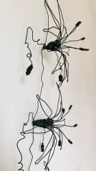 Garland of 3 flowers, LYS wire flower L