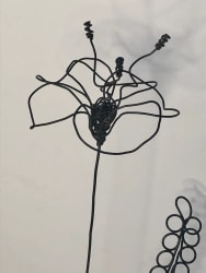 Poppy flower in wire & base