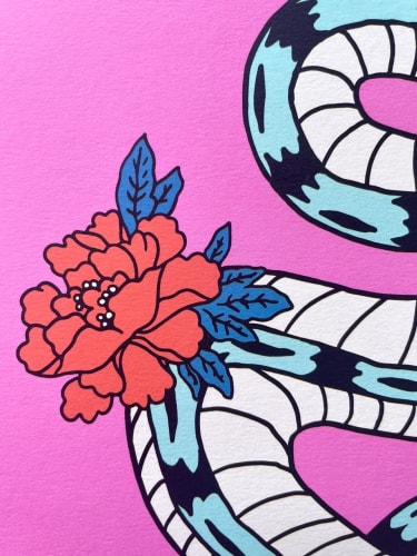 Snake and roses