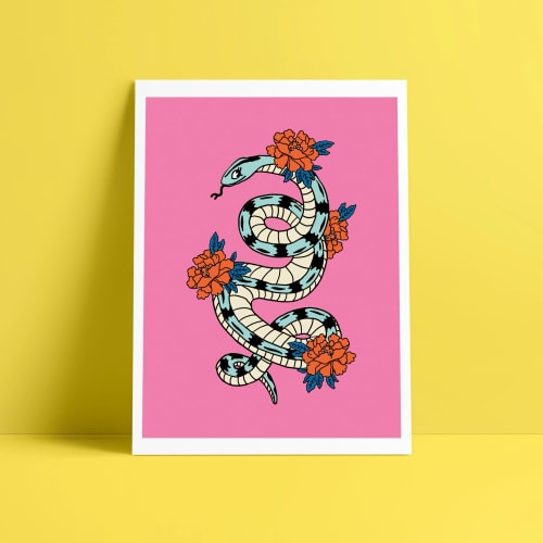 Snake and roses