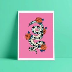 Snake and roses