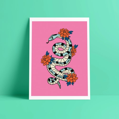 Snake and roses