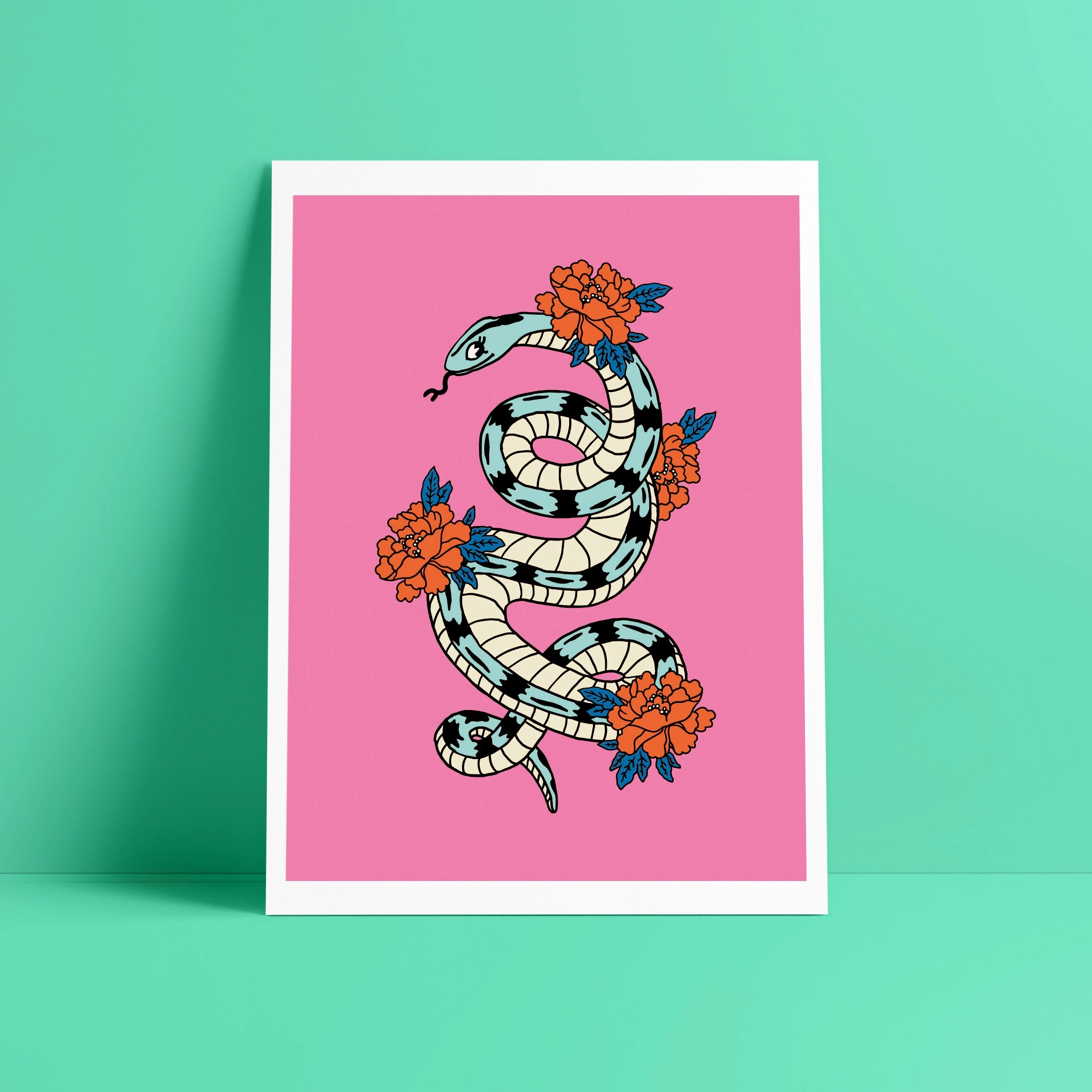 Snake and roses