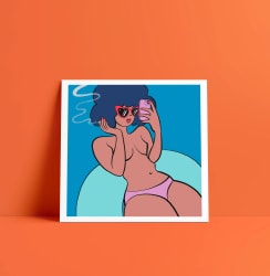 Poolside selfie