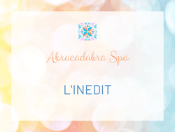 Carte du massage Abracadabra Spa "L'INÉDIT", illustrant le Massage des 5 Continents.