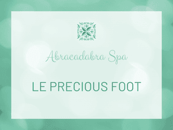 Carte du massage Abracadabra Spa "LE PRECIOUS FOOT", illustrant le soin Foot Thaï Massage