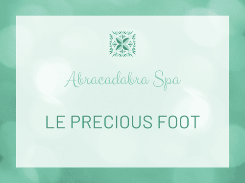 Carte du massage Abracadabra Spa "LE PRECIOUS FOOT", illustrant le soin Foot Thaï Massage