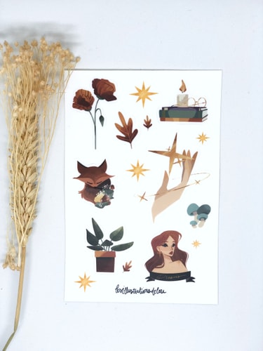 Planche de stickers "un soir d'automne"