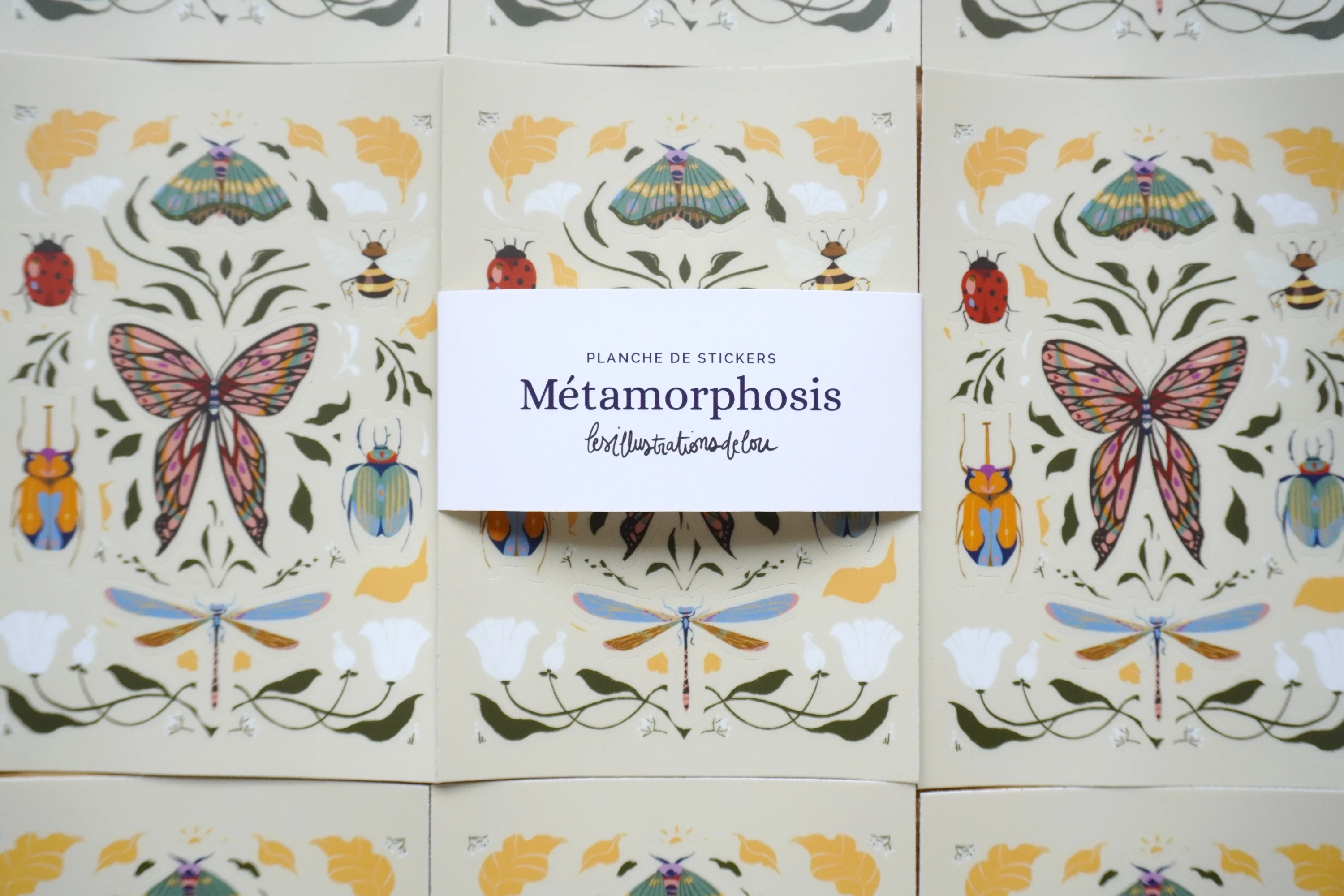 Planche de stickers "metamorphosis"