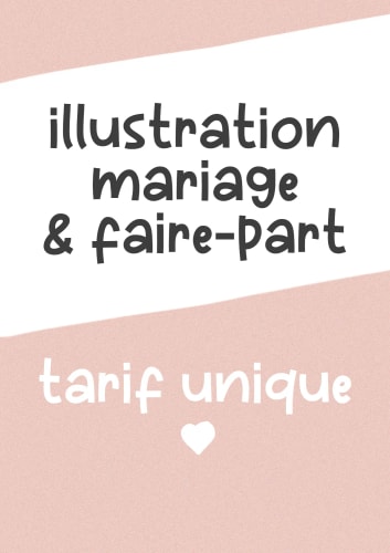 Votre illustration de mariage (faire-part)