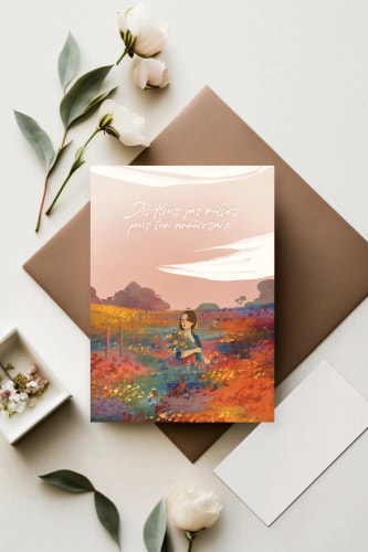 Carte postale Des fleurs pour ton anniversaire