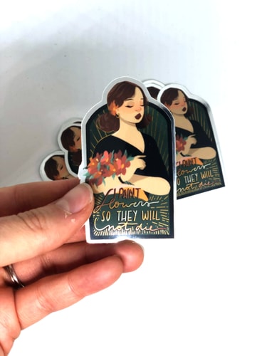 Stickers "I paint flowers"