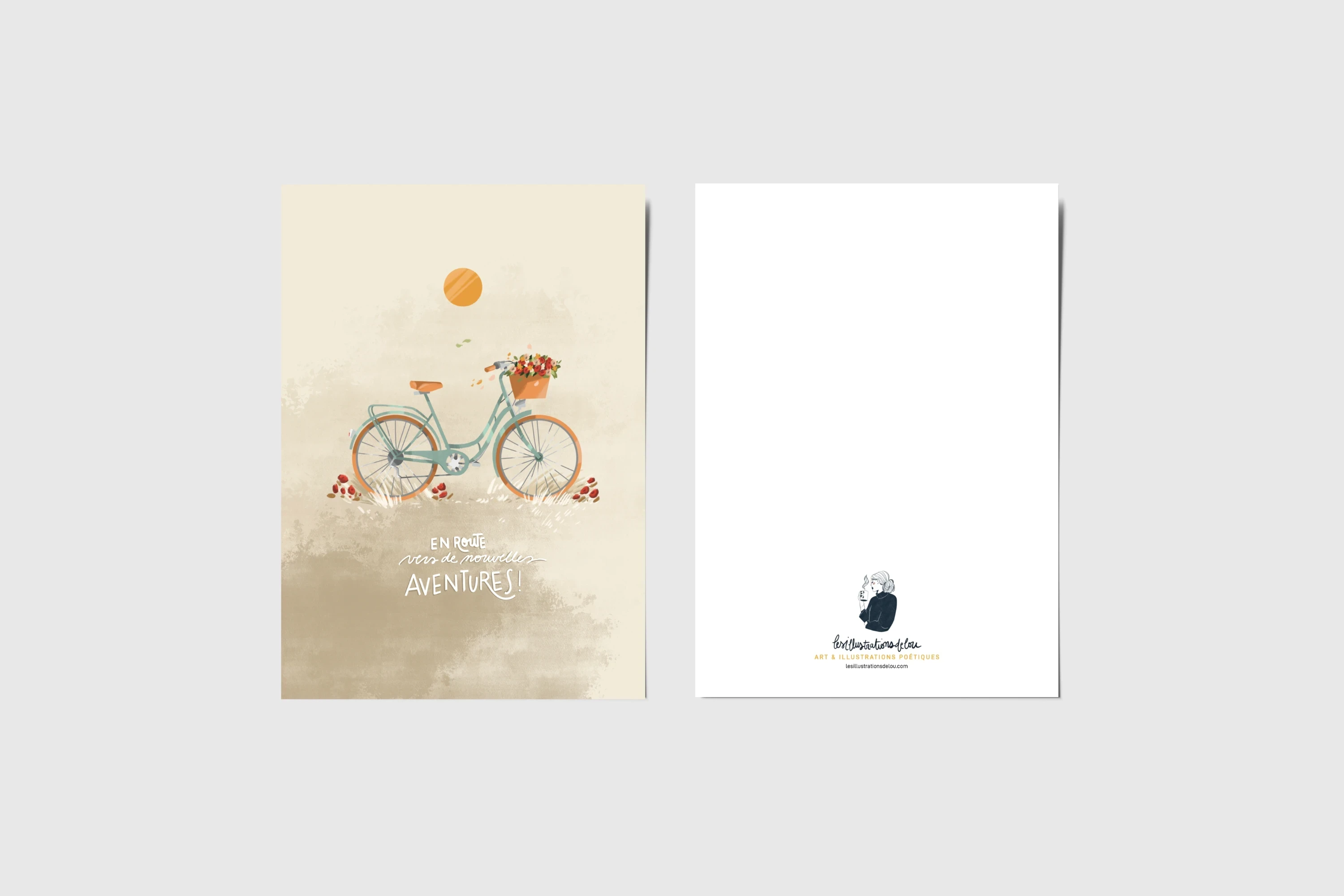 Carte postale en route pour l'aventure !