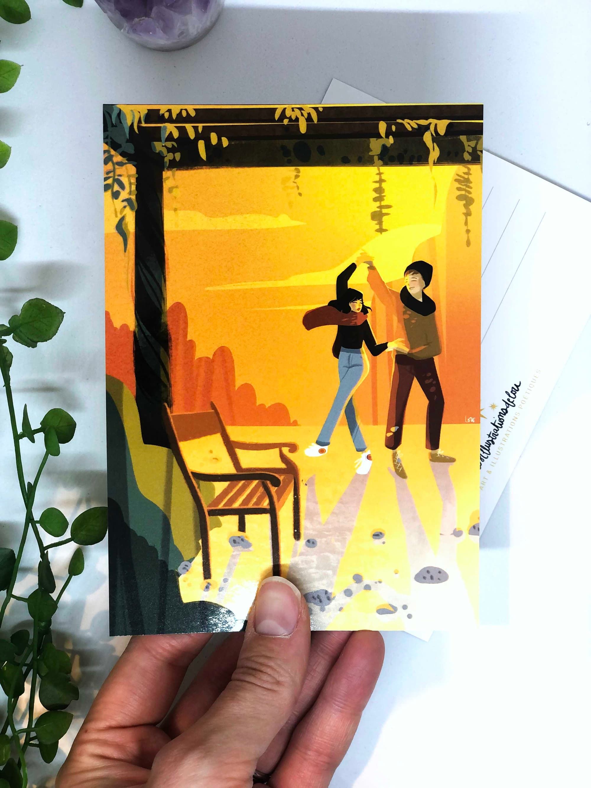 Carte postale  Danser