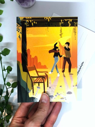 Carte postale  Danser