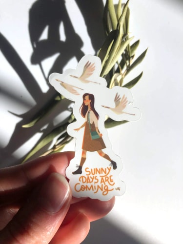 Sticker Sunny days are coming