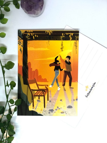 Carte postale  Danser