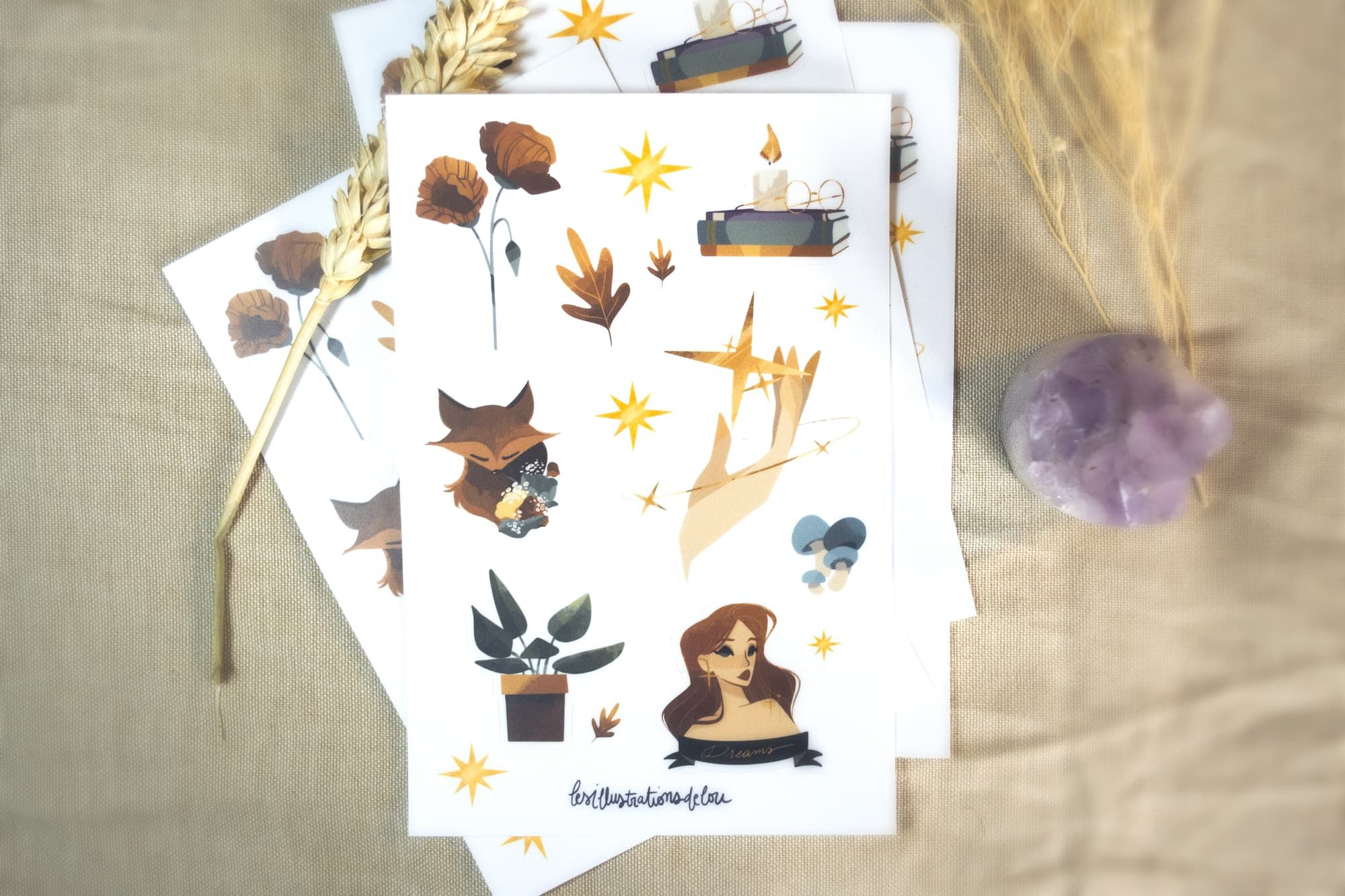 Planche de stickers "un soir d'automne"