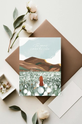 Carte postale ton amour comme du coton