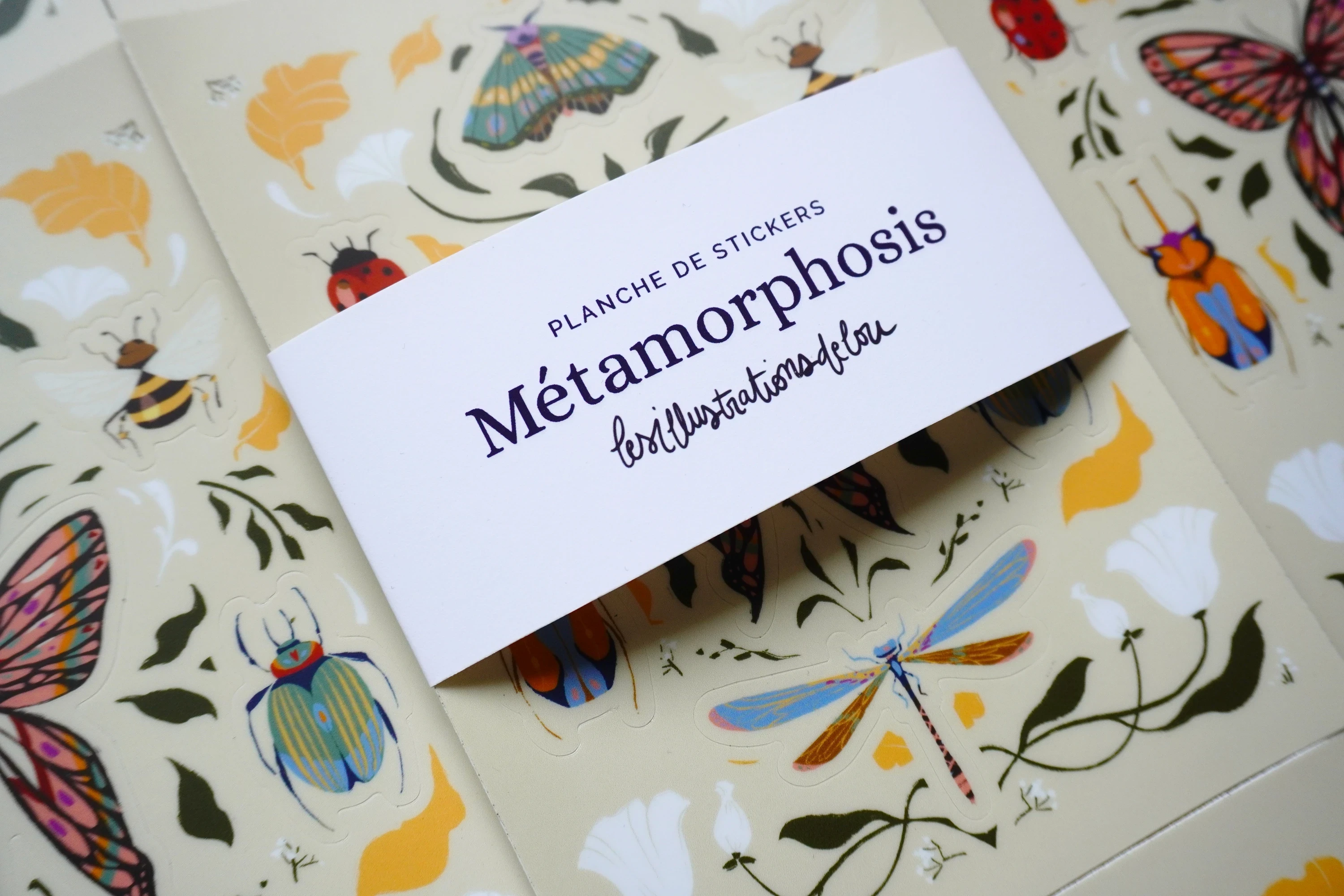 Planche de stickers "metamorphosis"