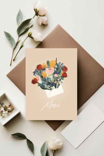 Carte postale Merci