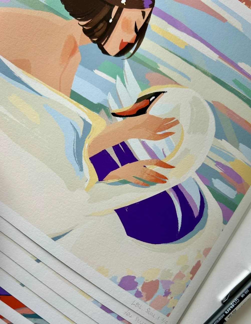 La demoiselle et le cygne