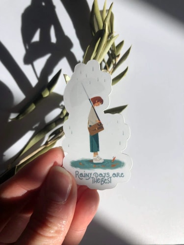 Sticker Rainy days are the best