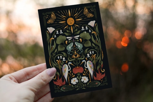 Carte postale soleil levant