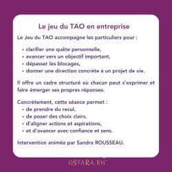 Atelier Jeu du TAO (Quête ou Rêve à réaliser)