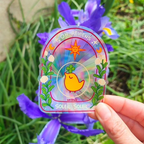 Sticker suncatcher - Soleil, soleil 𖤓